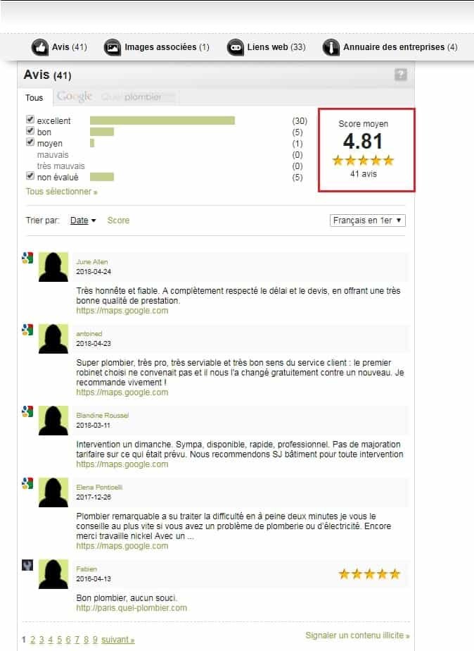 Avis Clients SJ Electricite sur 123pages